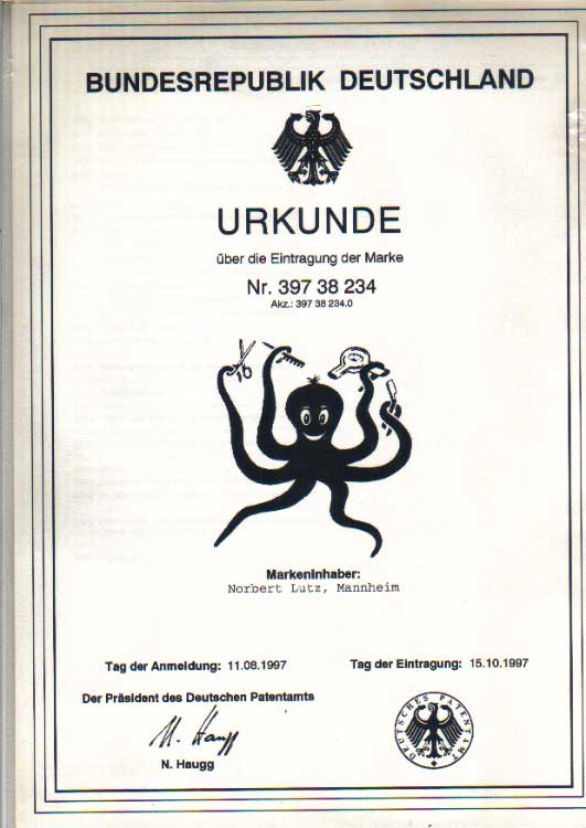 Urkunde Patentamt